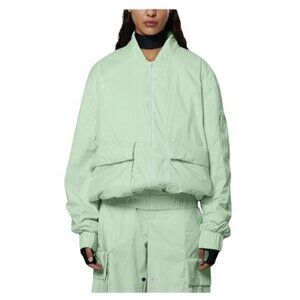 Rains Fuse $300 Bomber Jacket Waterproof Windproof Casual Fit Light Green Unisex